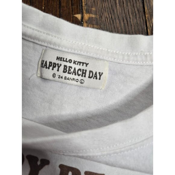 Sanrio Hello Kitty Happy Beach Vacation Tshirt Sunglasses Hearts - Picture 5 of 9